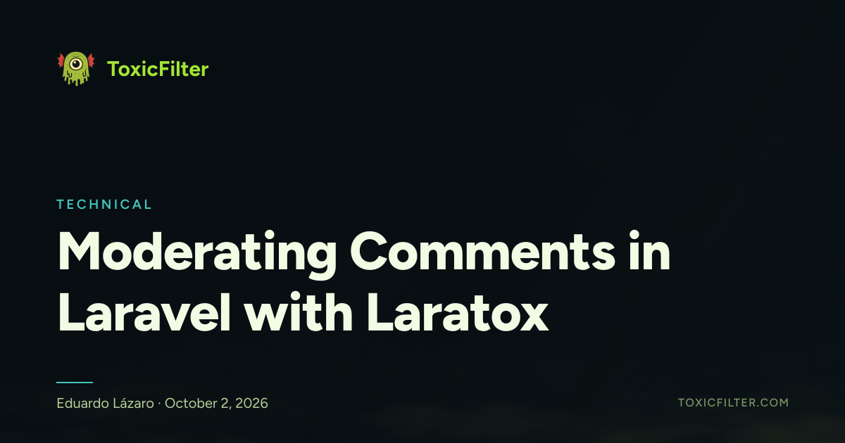 Moderating Comments in Laravel with Laratox