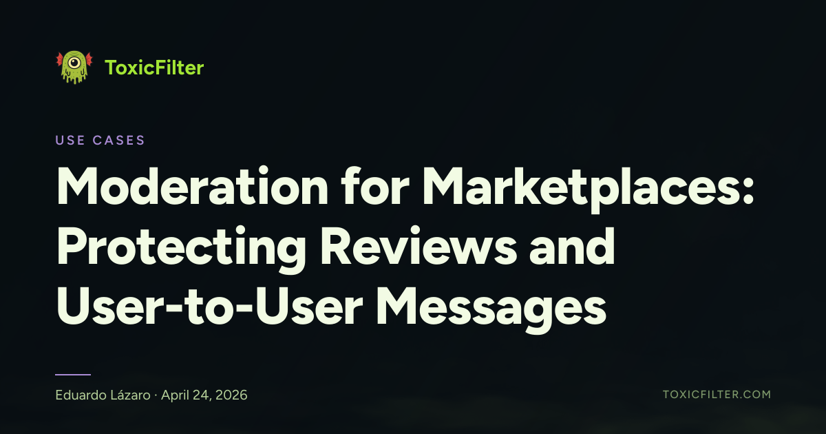 Moderation for Marketplaces: Protecting Reviews and User-to-User Messages