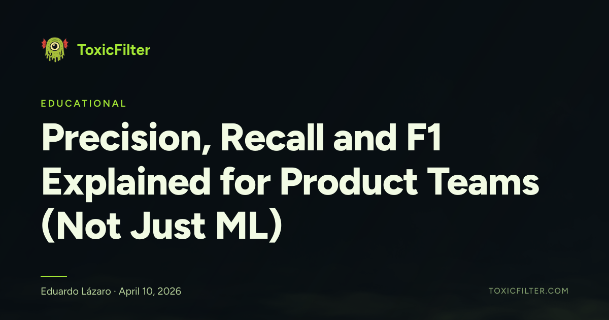 Precision, Recall and F1 Explained for Product Teams (Not Just ML)