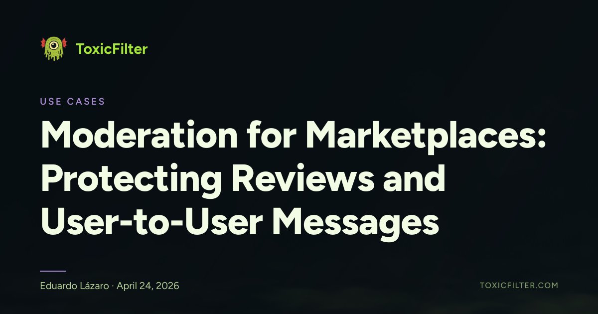 Moderation for Marketplaces: Protecting Reviews and User-to-User Messages
