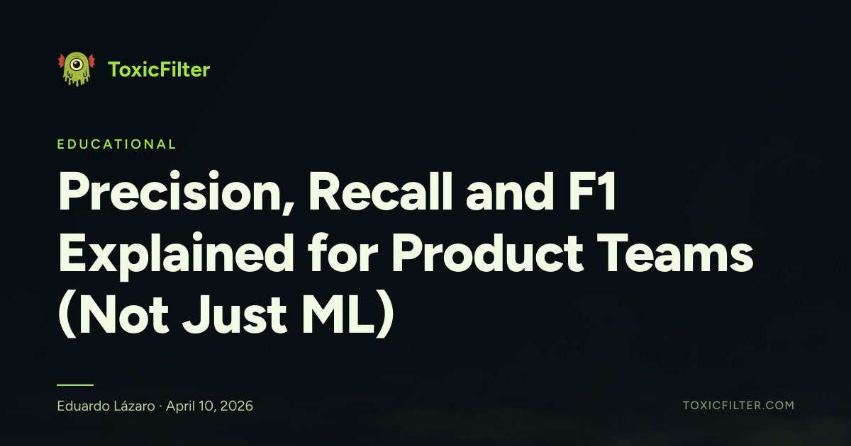 Precision, Recall and F1 Explained for Product Teams (Not Just ML)