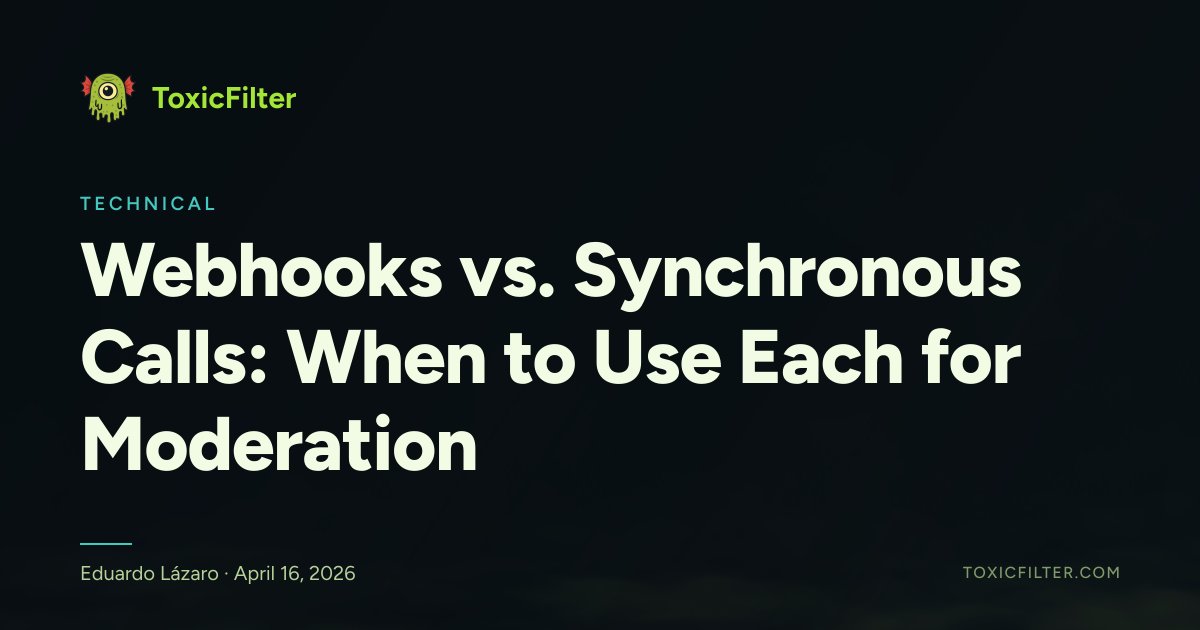 Webhooks vs. Synchronous Calls: When to Use Each for Moderation